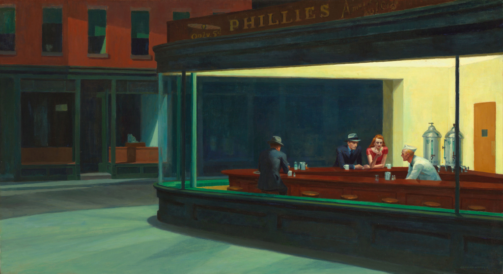 Hopper's Nighthawks at the Diner